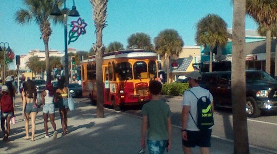 Use the trolley for beach-town movement